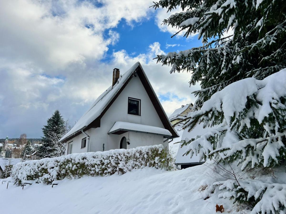 Urige Berghuette Mit Kamin Und Sauna Im Erzgebirge Nahe Schwarzwassertal Pobershau Экстерьер фото