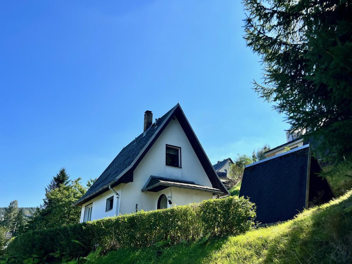 Urige Berghuette Mit Kamin Und Sauna Im Erzgebirge Nahe Schwarzwassertal Pobershau Экстерьер фото