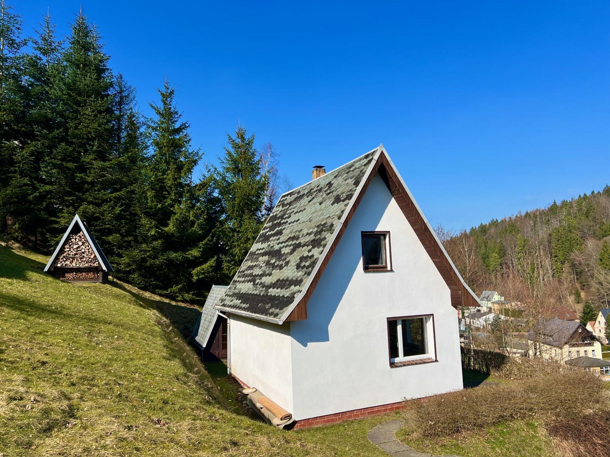 Urige Berghuette Mit Kamin Und Sauna Im Erzgebirge Nahe Schwarzwassertal Pobershau Экстерьер фото